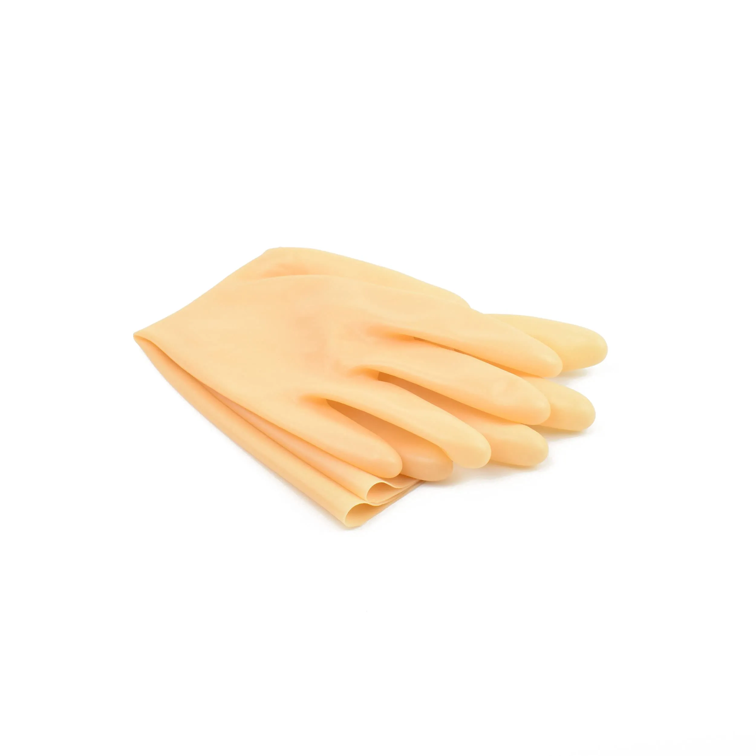 Rubberfashion Guanti in lattice corti - Sexy Rubber Gloves - guanti in lattice corti fino al polso per donne e uomini colore della pelle 0,4 mm XL - immagine 4