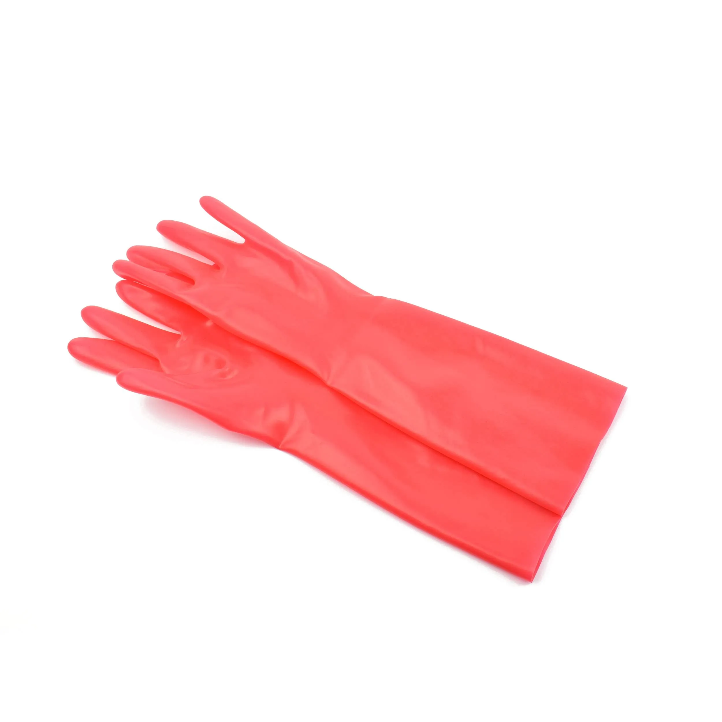 Rubberfashion Guanti in lattice corti - Sexy Rubber Gloves - guanti in lattice corti fino al polso per donne e uomini rosso 0,4 mm XL - immagine 5
