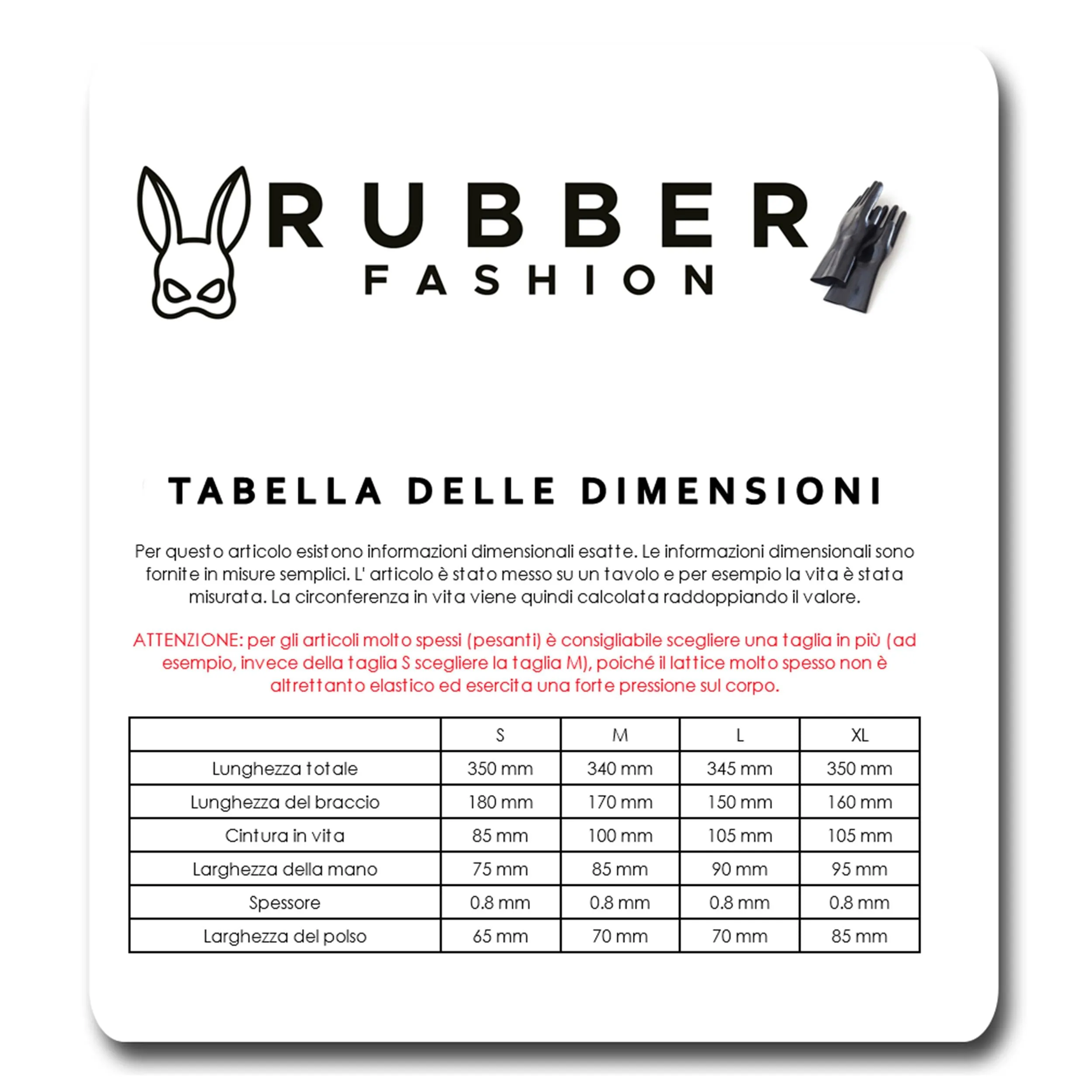 Rubberfashion Guanti in lattice corti - Guanti in gomma pesante - Guanti in lattice corti fino al polso per uomini e donne rosso 0,8 mm M - immagine 7