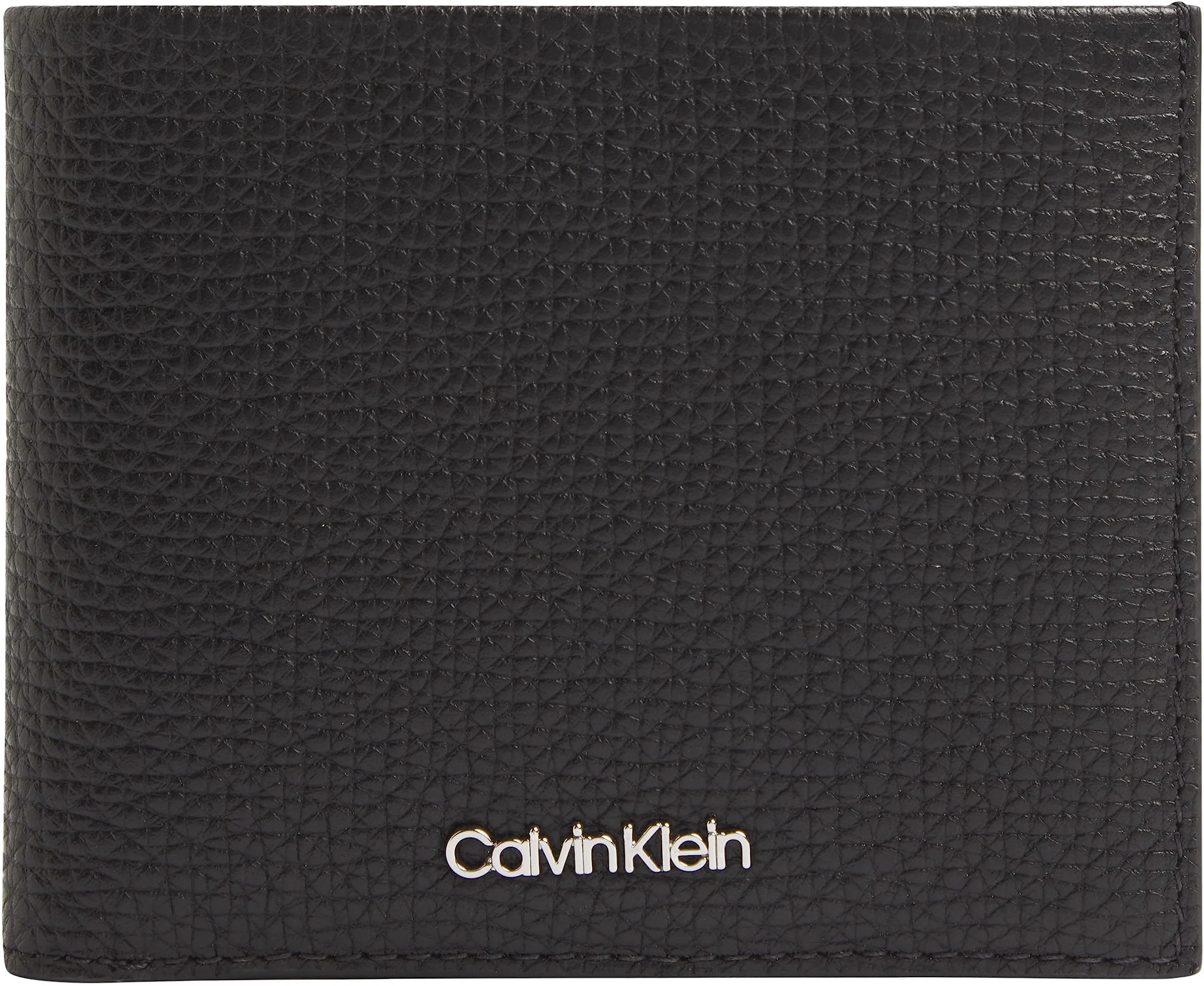 Calvin Klein Minimalism Bifold 5cc W/Coin, Accessori da Viaggio-Portafoglio in Pelle, bi-Fold Uomo, con Protezione RFID, CK Nero, Taglia Unica - immagine 1