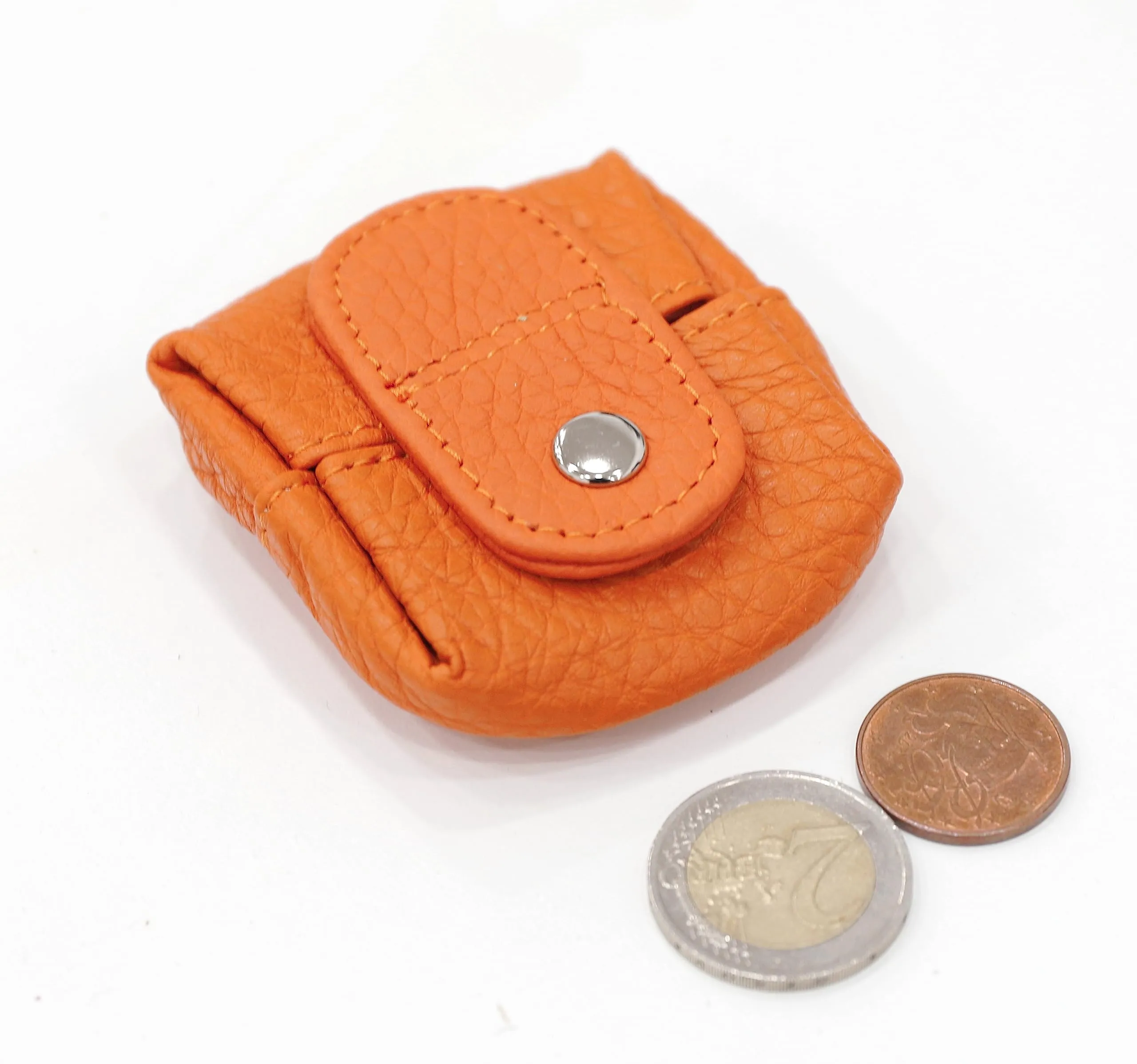Van Der Rich ® - Portamonete Piccolo Pelle - Donna/Uomo (Arancione) - immagine 2