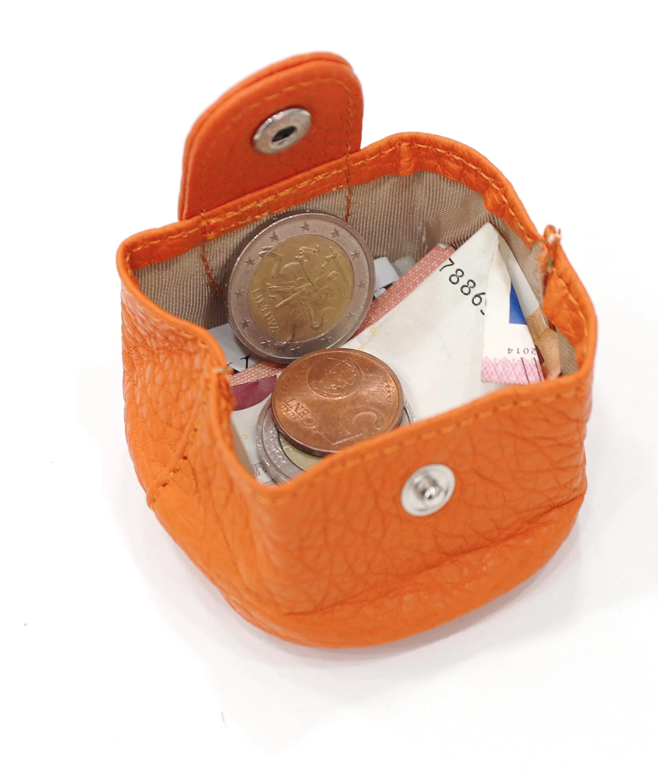 Van Der Rich ® - Portamonete Piccolo Pelle - Donna/Uomo (Arancione) - immagine 3