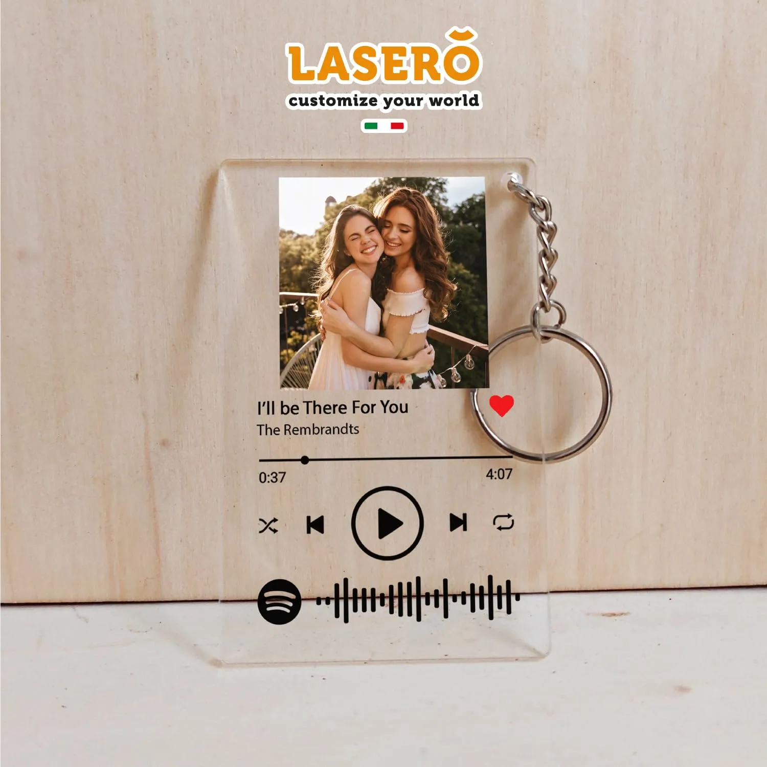 LASERO' Portachiavi Spotify con Foto | Idea Regalo Personalizzato - immagine 2