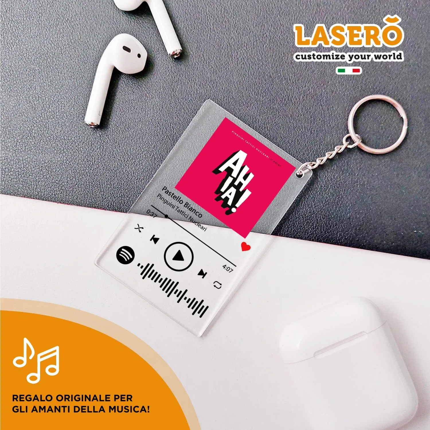 LASERO' Portachiavi Spotify con Foto | Idea Regalo Personalizzato - immagine 5