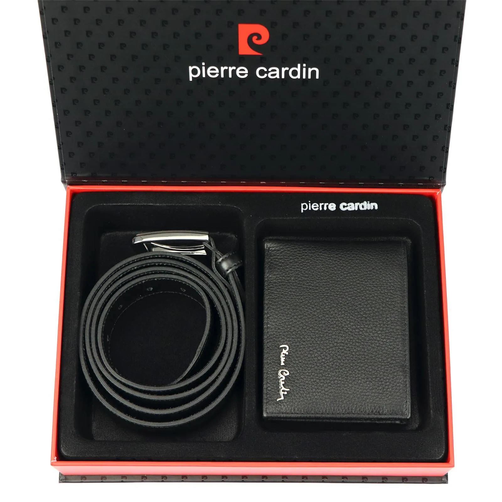 Pierre Cardin Set Regalo da Uomo: Portafoglio e Cintura Elegante in 100% Pelle Naturale - Minimalista per Natale, Anniversario, Compleanno - in Scatola, Cintura 120 cm - immagine 2