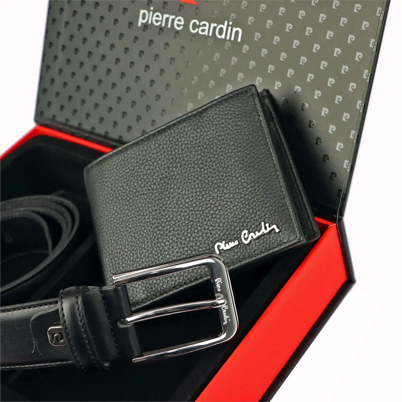 Pierre Cardin Set Regalo da Uomo: Portafoglio e Cintura Elegante in 100% Pelle Naturale - Minimalista per Natale, Anniversario, Compleanno - in Scatola, Cintura 120 cm - immagine 4