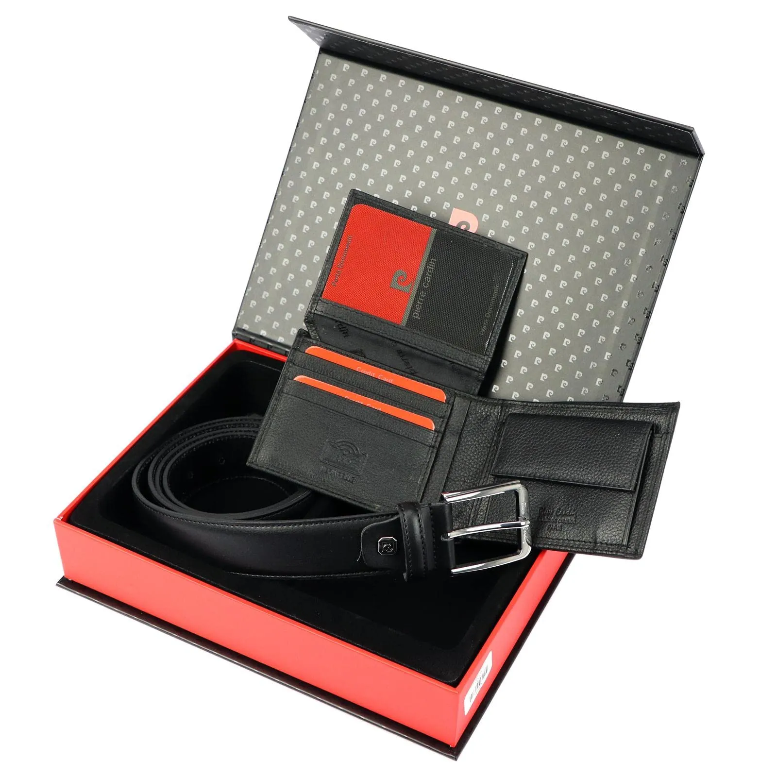 Pierre Cardin Set Regalo da Uomo: Portafoglio e Cintura Elegante in 100% Pelle Naturale - Minimalista per Natale, Anniversario, Compleanno - in Scatola, Cintura 120 cm - immagine 5