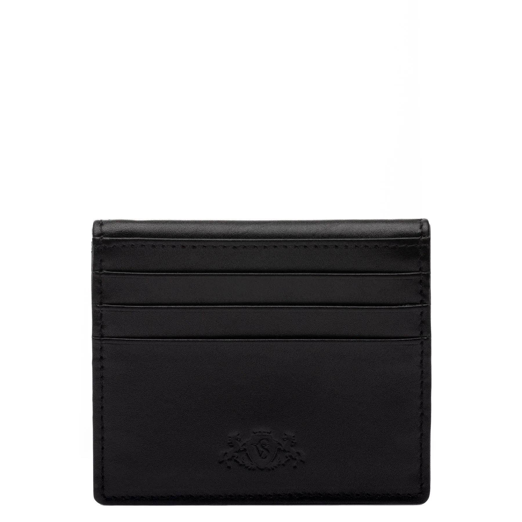 SID & VAIN® Porta tessere RFID protezione vera pelle EARNEST piccolo Portafogli (sottile) Portafogli ultrasottile uomo donna nero prodotto artigianale - immagine 2