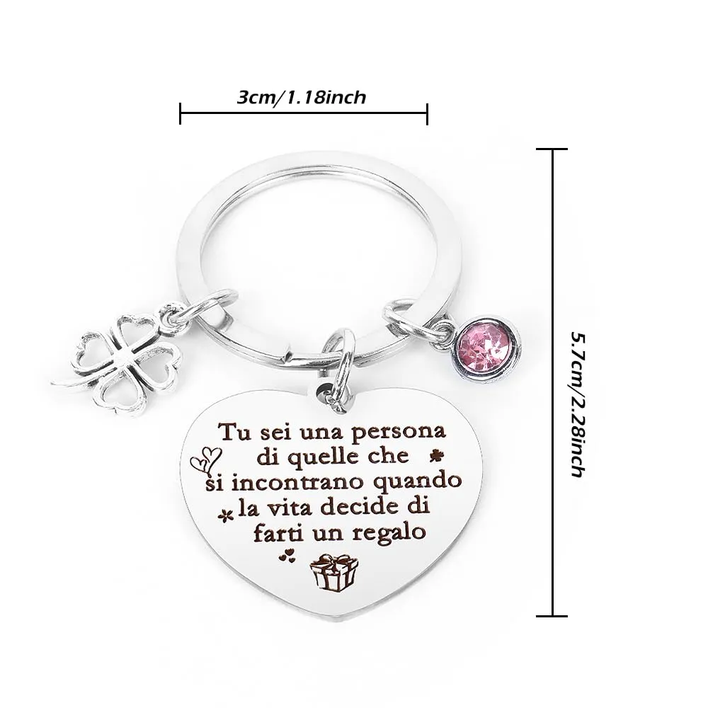 LXSAZP Regalo Amica Portachiavi Amicizia Migliori Regali Sorelle - immagine 2