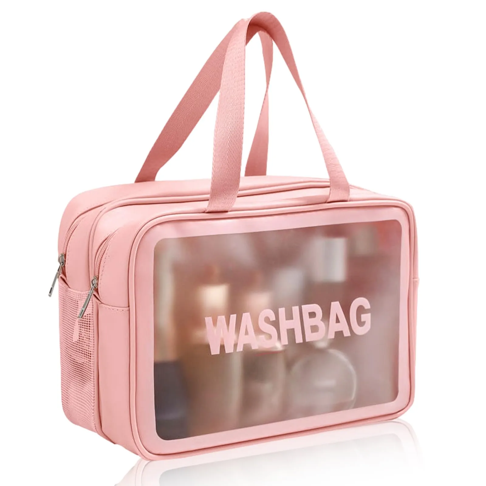 Borsa Cosmetica da Donna Borsa da Cultura da Uomo Asciutto e Separazione Nasale Portatile Impermeabile Borsa da Toilette con Grande Capacità 28 x 12 x 15 cm / 11,02 x 4,72 x 5,91 Pollice - immagine 1