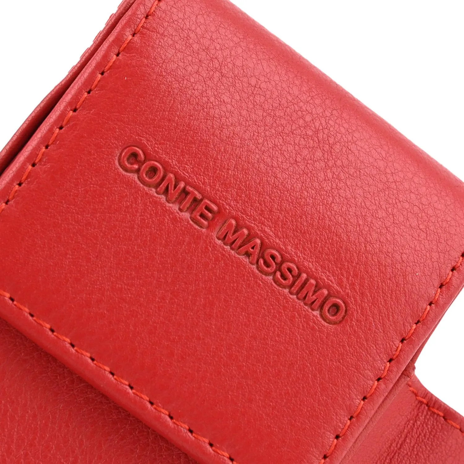 Conte Massimo Portasigarette in Vera Pelle, Con Porta Accendino, Per Uomo e Donna, Porta Pacchetto e Accendino - immagine 4