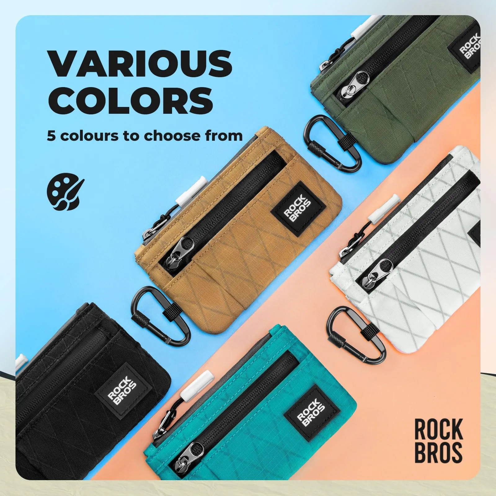 ROCKBROS Portafoglio Uomo Donna Slim, Porta Carte Credito Piccola Portatile - immagine 6