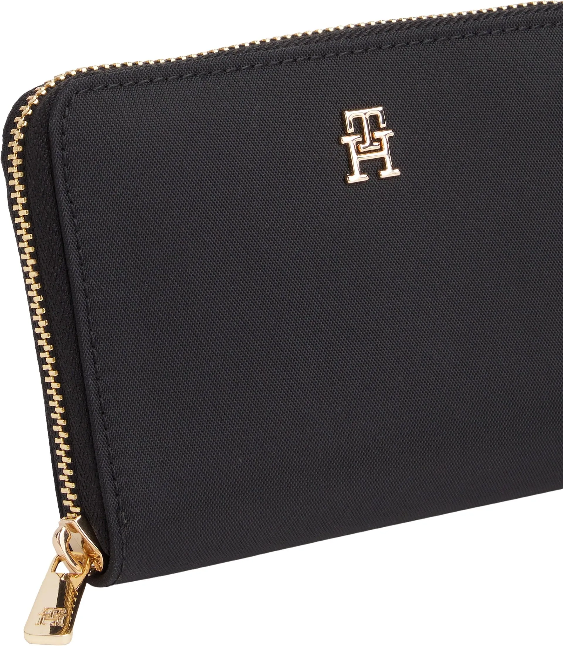 Tommy Hilfiger Donna Portafogli Icon Nylon con Zip, Nero (Black), Taglia Unica - immagine 3