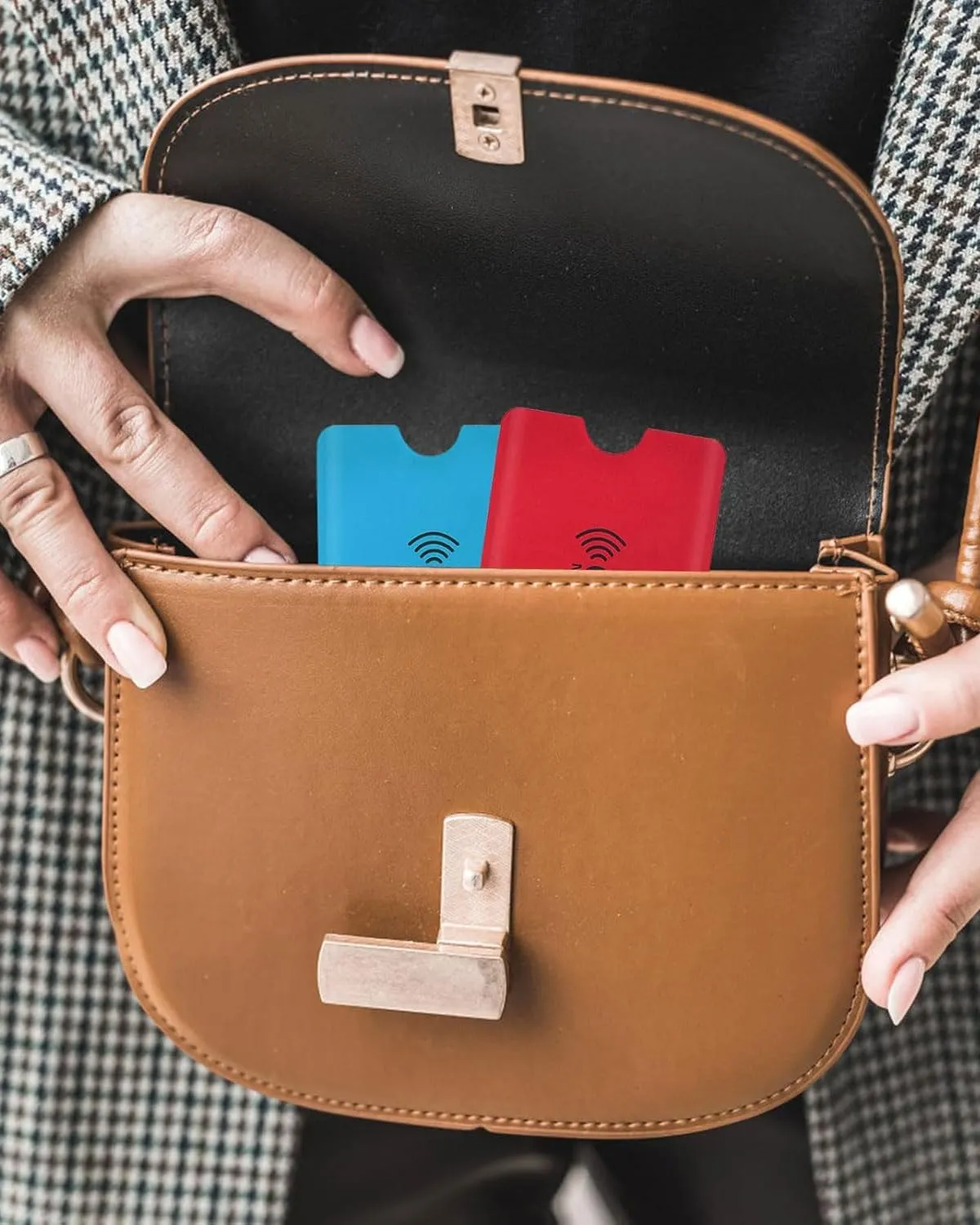 TPZORJX 10PCS custodie per carte di credito, titolare della carta rfid, porta carte di credito schermato, Custodia per Protezione Carta Prevenzione del furto d'identità per Donne e Uomini - immagine 6