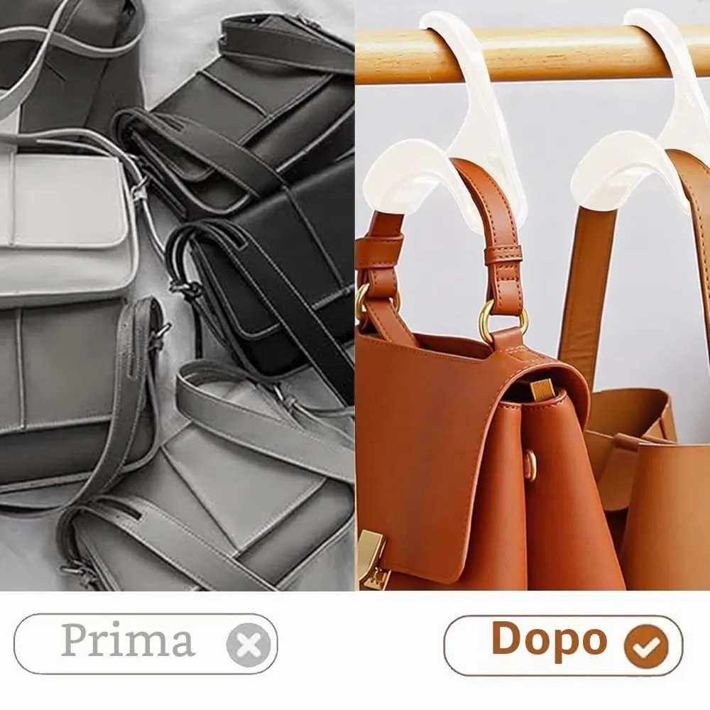 10 Pezzi Ganci per Borse Appendiabiti PP Appendi Borse Hook Portaborse - immagine 2