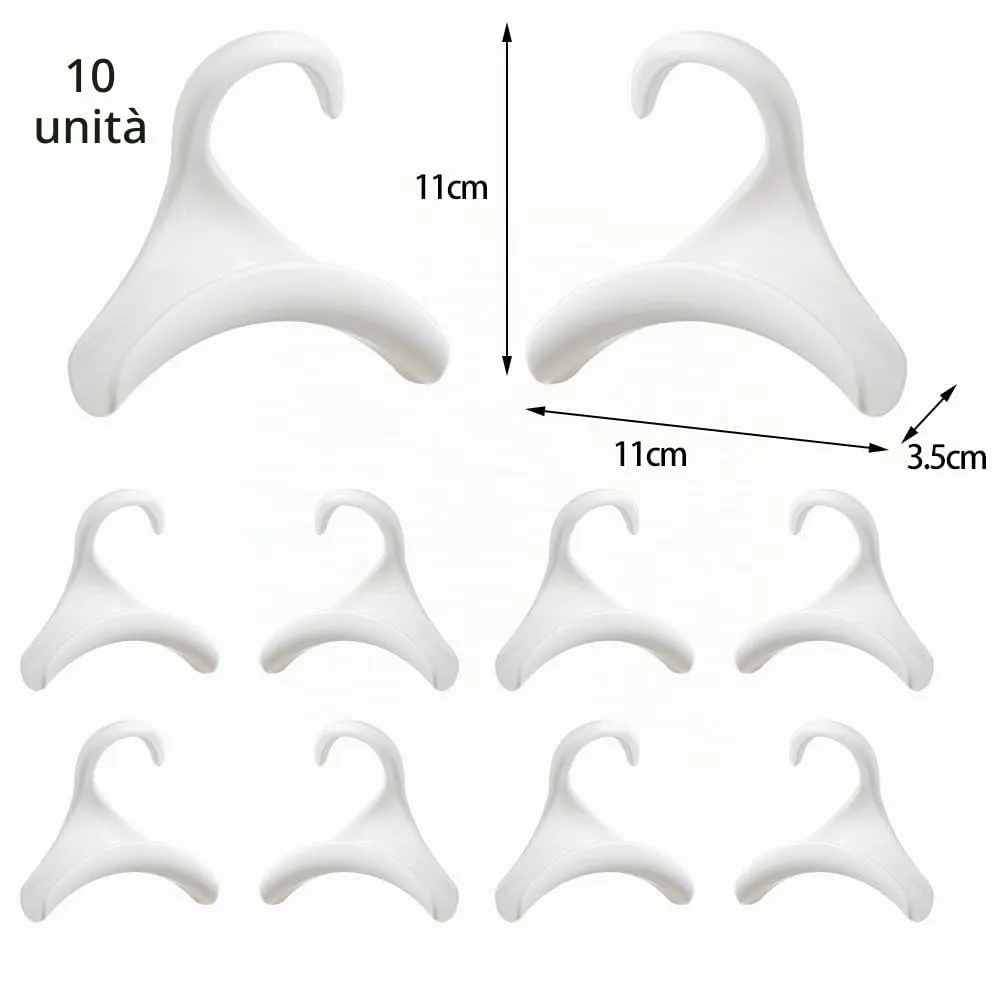 10 Pezzi Ganci per Borse Appendiabiti PP Appendi Borse Hook Portaborse - immagine 8