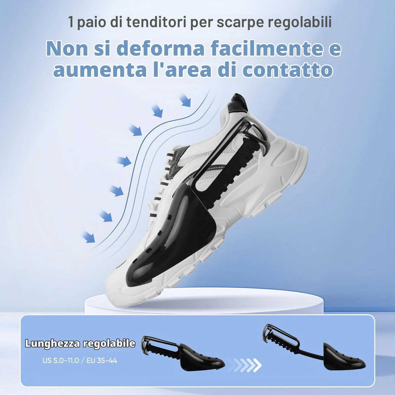 Teletrogy 2 Pezzi Sacchetti Scarpe Lavatrice Con Tendiscarpe Regolabili, Pulizia A 360° Tutto Campo, Riutilizzabile E Anti-Deformazione Per Lava Scarpe Lavatrice Con Cerniera Nascosta, Bianco - immagine 7