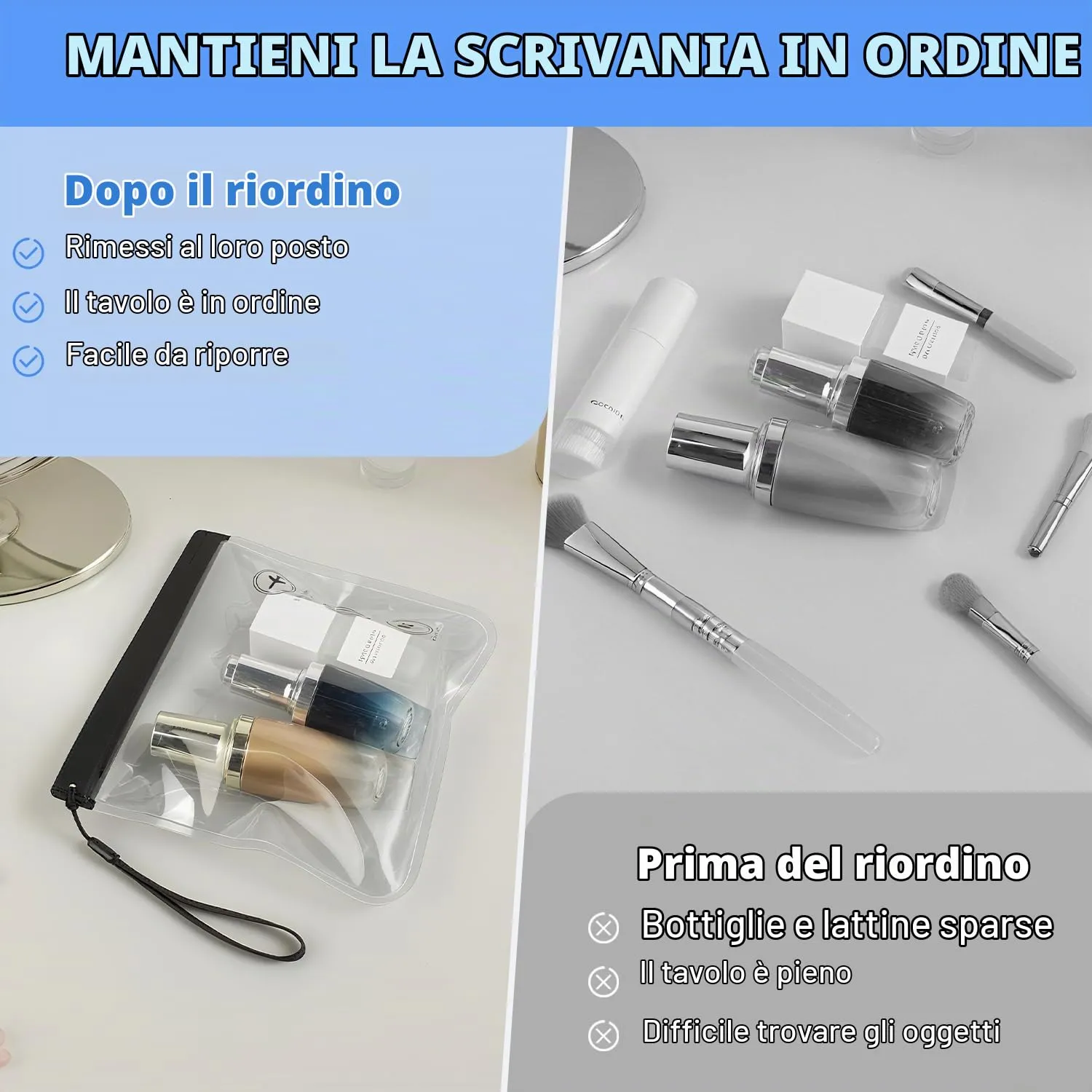 Sacchetti per Valigia da Viaggio – Buste per Liquidi Aereo 20x20cm Trasparenti TSA, Busta Trasparente per Liquidi Aereo Impermeabile, Pochette Trasparente da Viaggio Porta Liquidi - immagine 7