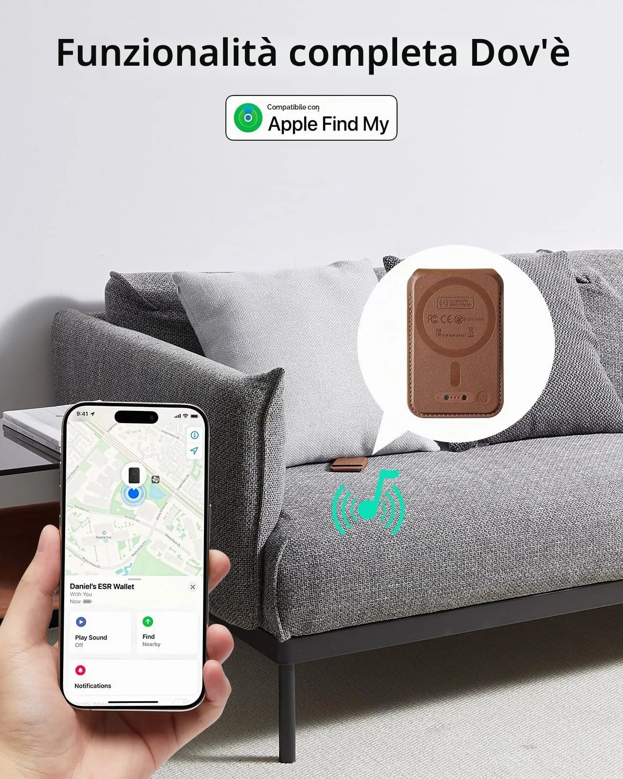 ESR Portafoglio MagSafe con Funzionalità completa con App Dov'è di FindMy - immagine 3