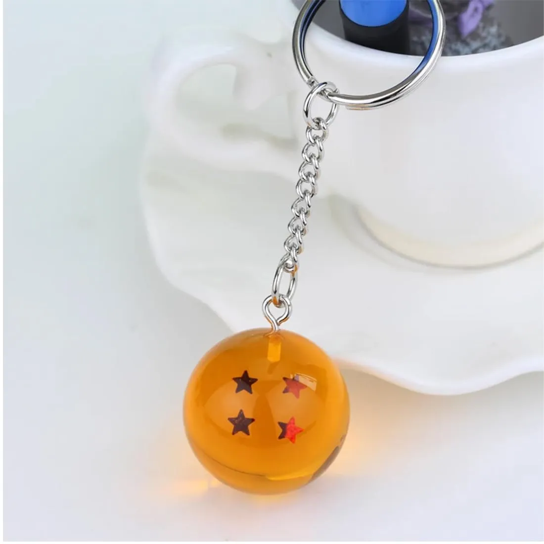 AEIXYA Portachiavi, 3D Drago Sfera Anime Portachiavi, Kawaii Drago Sfera Animekeychain,Cartoon Anime Portachiavi Per Bambini E Adolescenti, Regalo(4 Stelle,D) - immagine 3