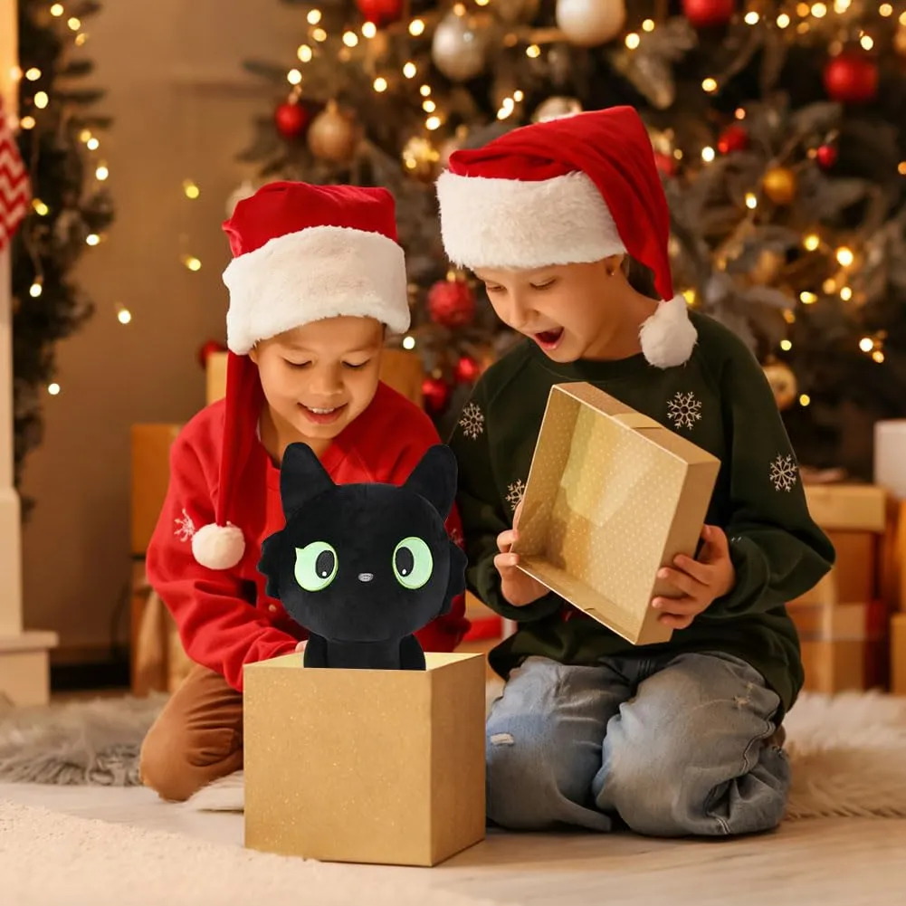 Alaoo Cuscino da Viaggio per Bambini,Cuscino deformabile a forma Gatto Nero - immagine 6