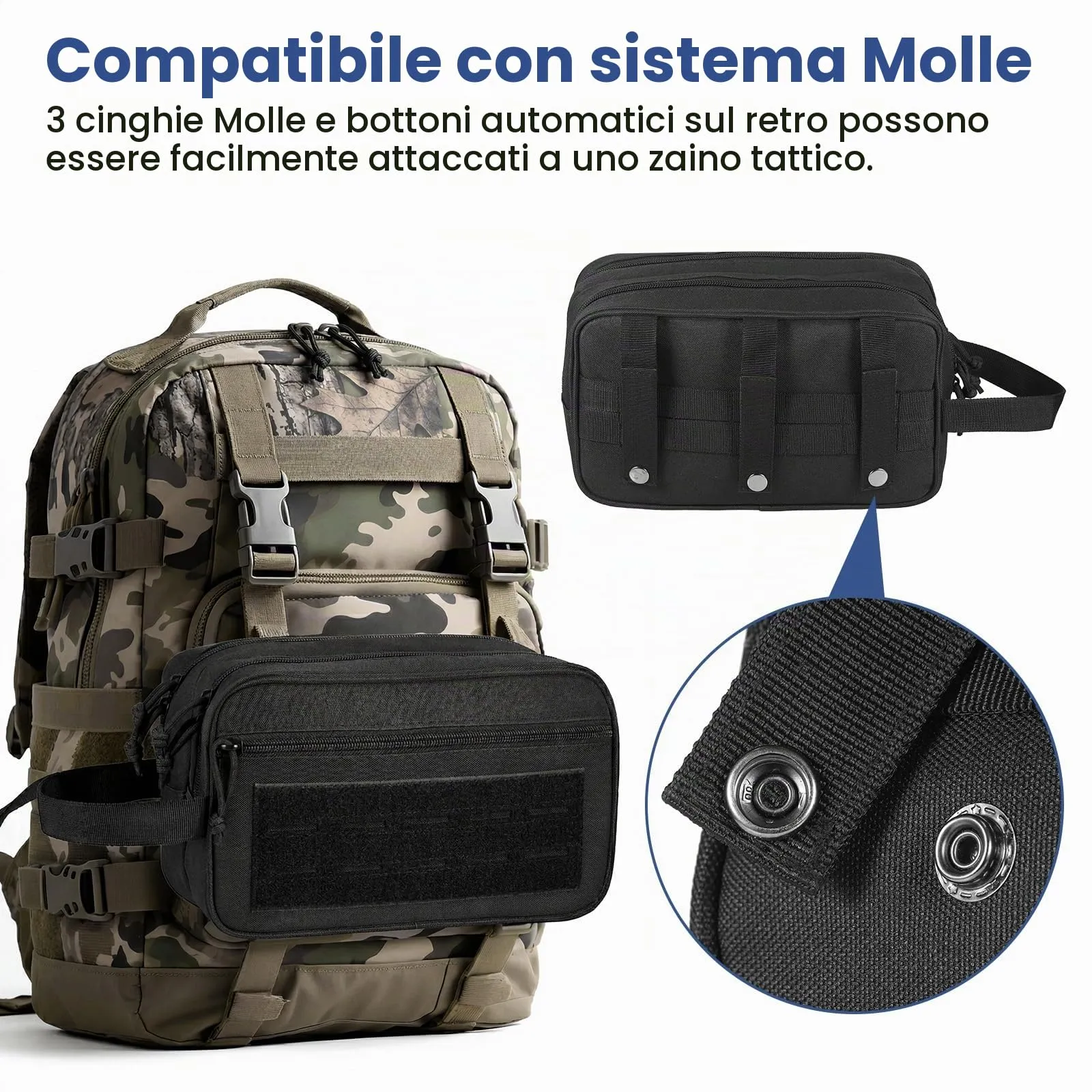 Zocipro Borsa da Toilette Tattica Uomo, Borsa per il Toilette Militare - immagine 4