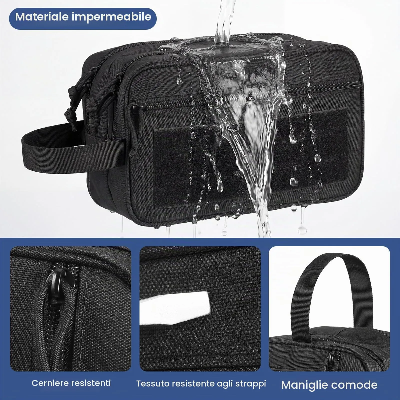 Zocipro Borsa da Toilette Tattica Uomo, Borsa per il Toilette Militare - immagine 7