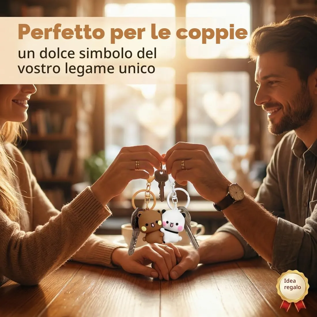 LAKPYN Bubu Dudu Portachiavi A Tema Anime,Forma Carina Di Panda Dei Cartoni Animati,Per Ciondoli Per Borse,Regali Di San Valentino - immagine 3