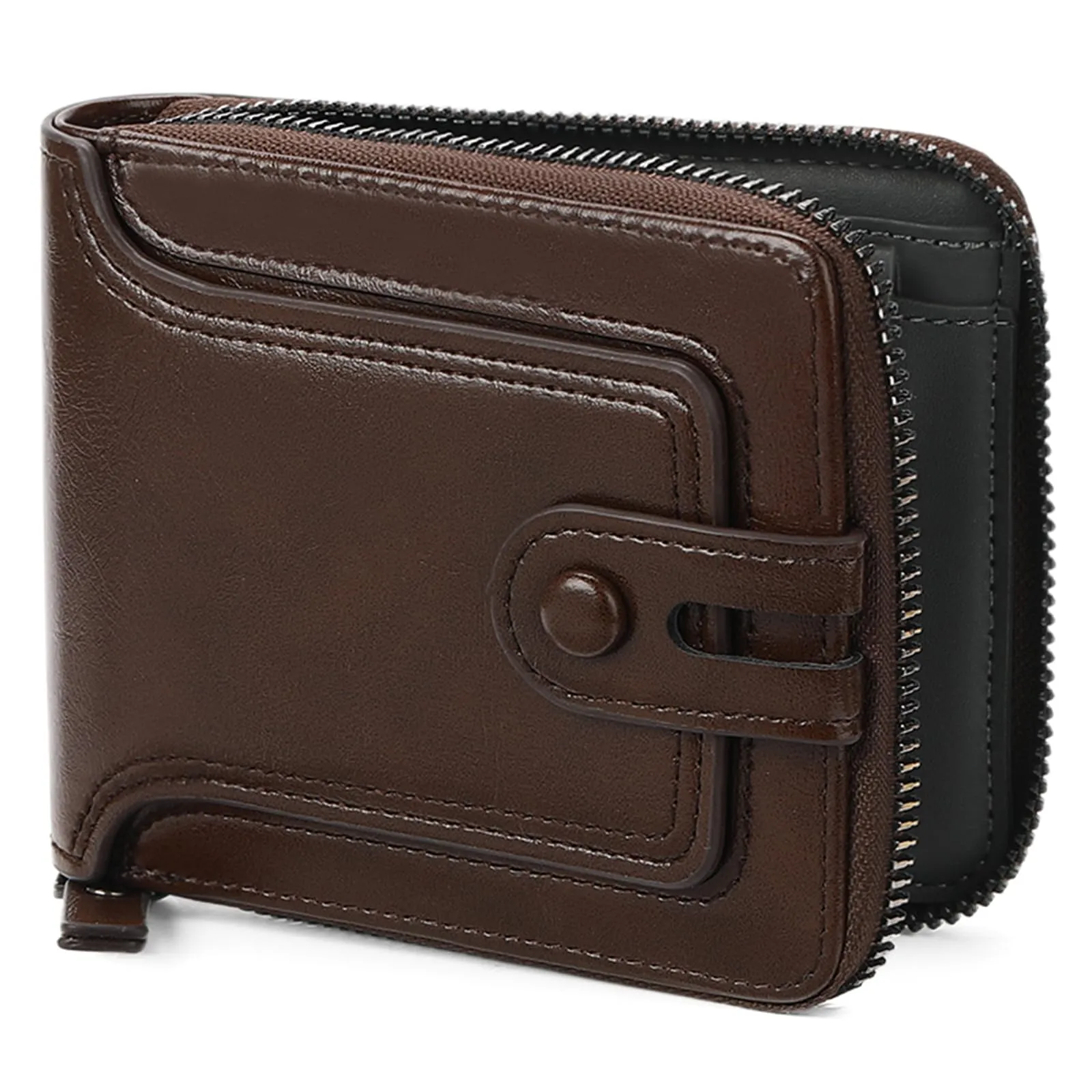 SENDEFN Portafoglio Uomo, Porta Carte con Tasca per Moneta - immagine 1
