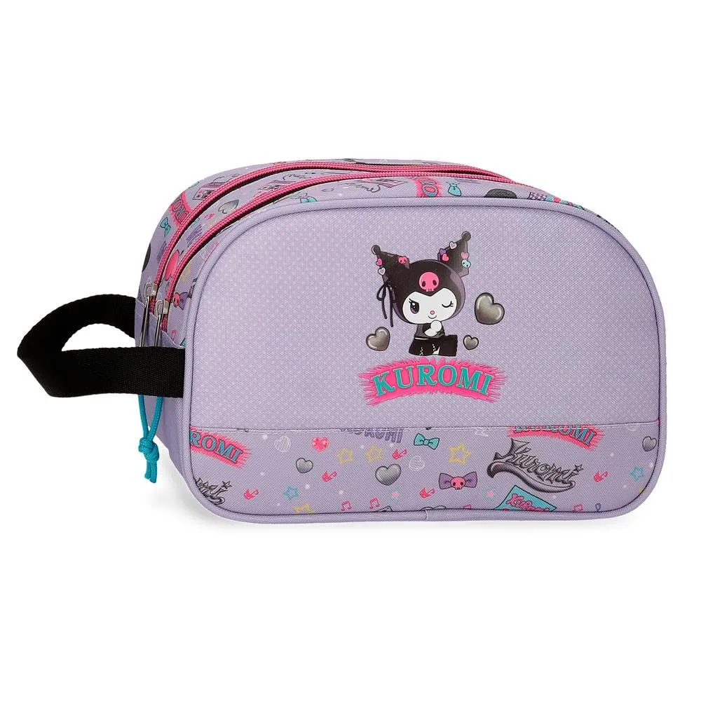 Sanrio Kuromi Retropop Due Scomparti Adattabile Case Viola 26x16x11 cm Poliestere - immagine 1