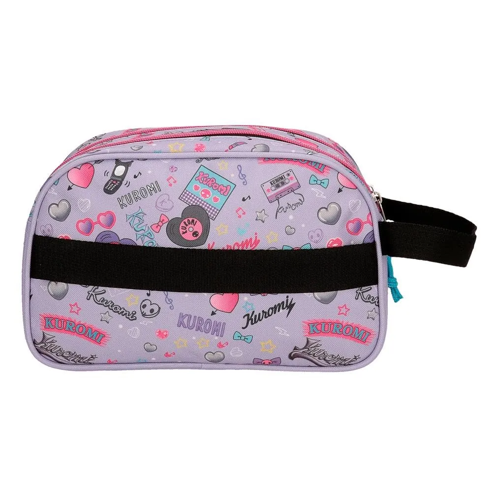 Sanrio Kuromi Retropop Due Scomparti Adattabile Case Viola 26x16x11 cm Poliestere - immagine 3