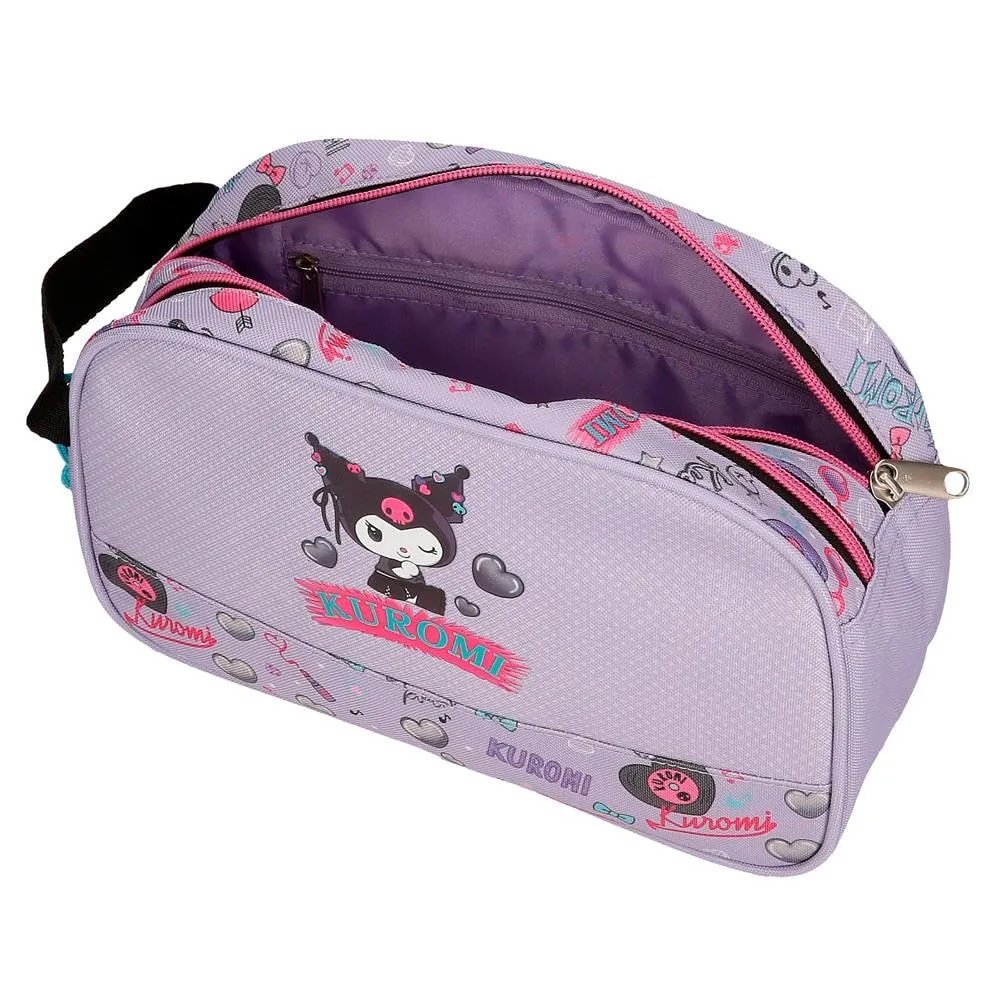 Sanrio Kuromi Retropop Due Scomparti Adattabile Case Viola 26x16x11 cm Poliestere - immagine 4