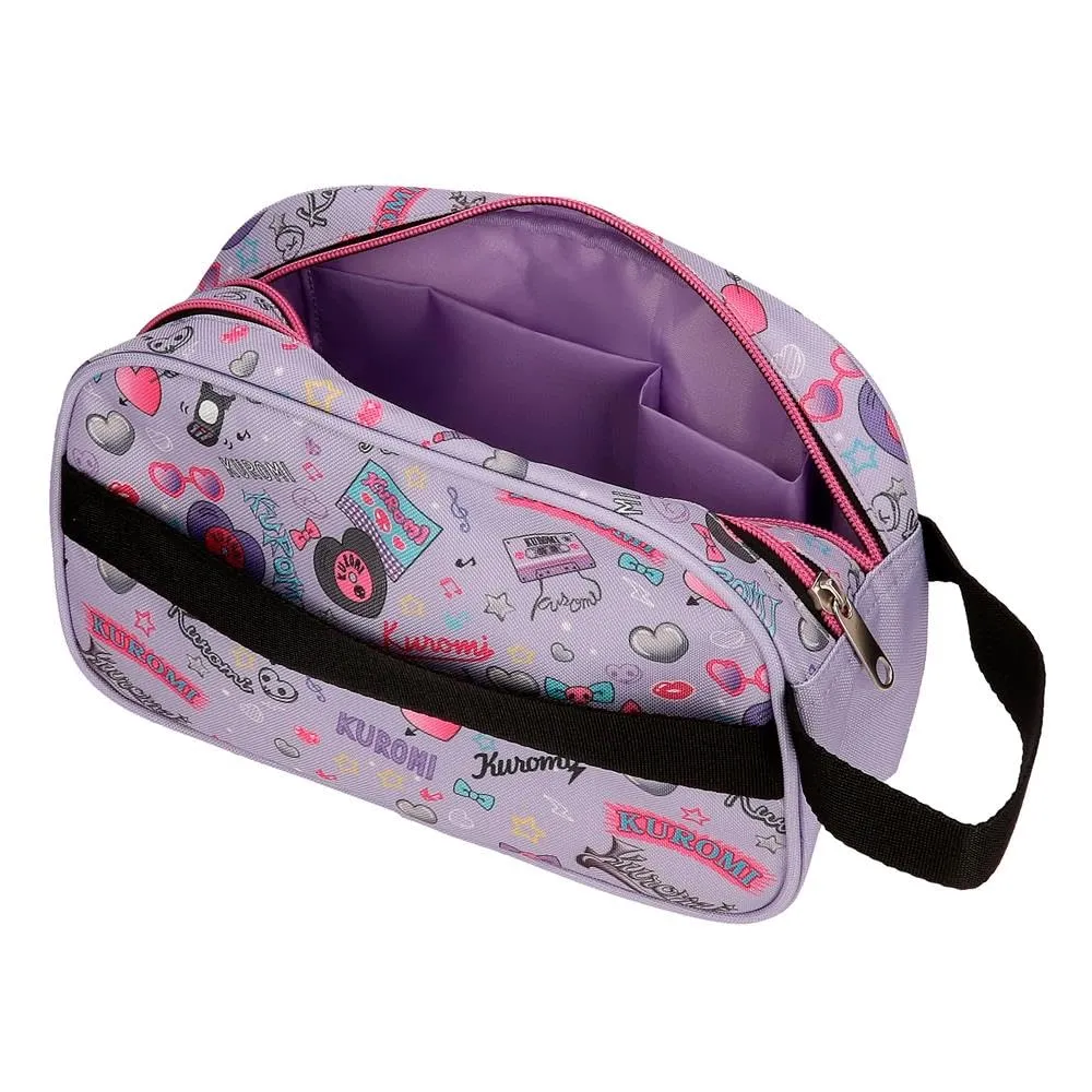 Sanrio Kuromi Retropop Due Scomparti Adattabile Case Viola 26x16x11 cm Poliestere - immagine 5