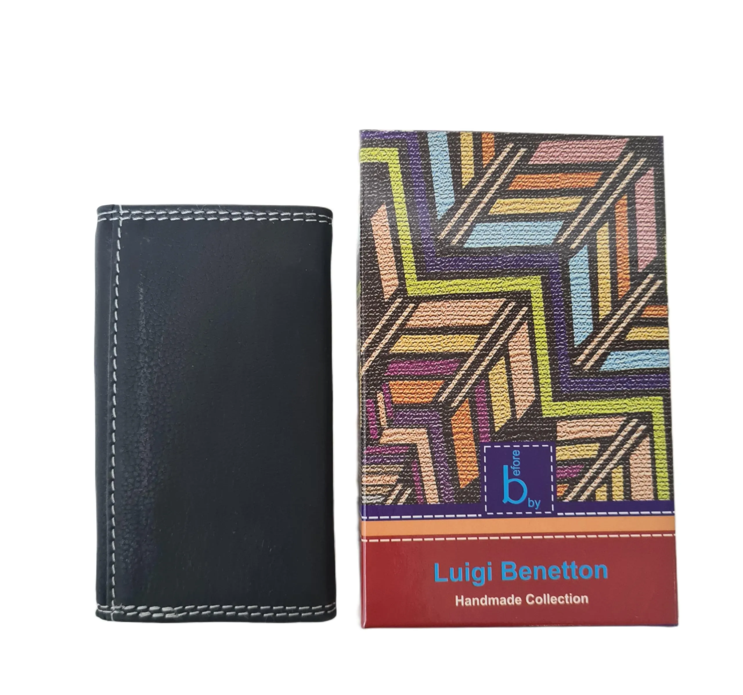 Luigi Benetton Portachiavi Vera Pelle Uomo Donna Chiavi Lunghe 8 Ganci Dimensione 13x6x2 Art. 3004/3104 (NERO 3104) - immagine 5