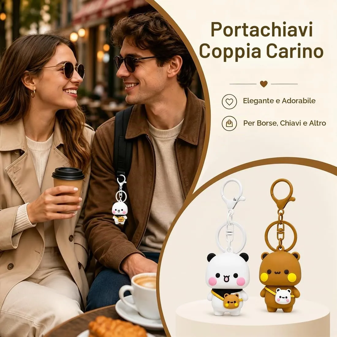 EBHO 2 Pezzi Bubu dudu Portachiavi, Coppia di Portachiavi in Coppia, Perfetto Ciondolo Regalo per Partner e Amici per Borsa, Portafoglio, Chiavi - immagine 4