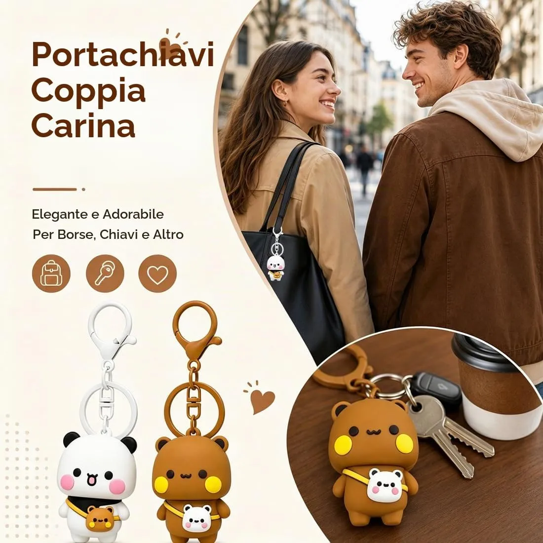 EBHO 2 Pezzi Bubu dudu Portachiavi, Coppia di Portachiavi in Coppia, Perfetto Ciondolo Regalo per Partner e Amici per Borsa, Portafoglio, Chiavi - immagine 5