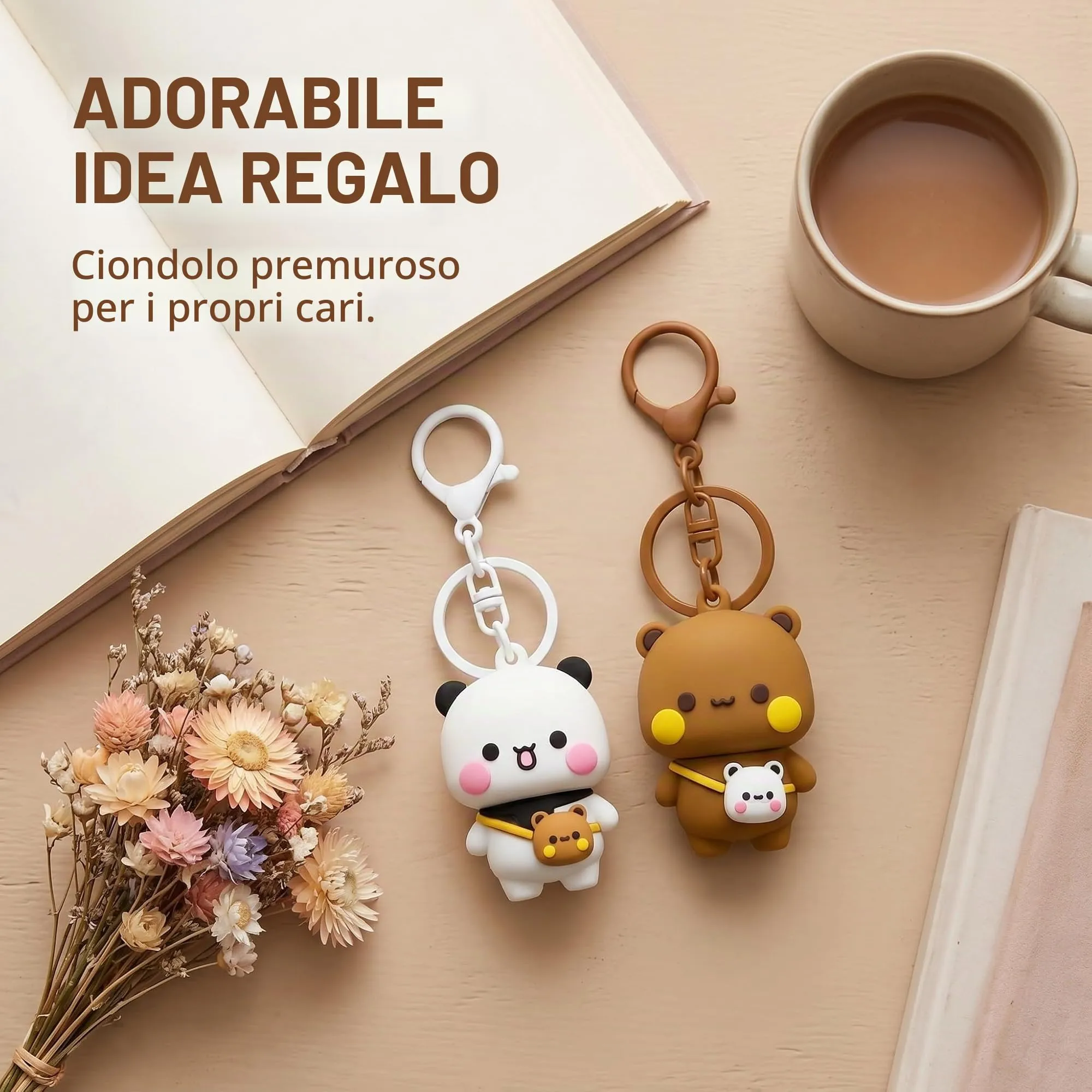 EBHO 2 Pezzi Bubu dudu Portachiavi, Coppia di Portachiavi in Coppia, Perfetto Ciondolo Regalo per Partner e Amici per Borsa, Portafoglio, Chiavi - immagine 6