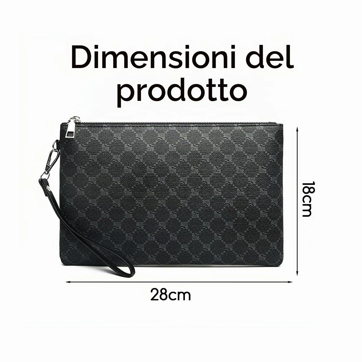 Pochette Da Lavoro 1 Pezzo, Portafoglio Da Uomo In Pelle, Custodia Per Monete, Adatta Per Riporre Telefoni Cellulari, Carte E Quaderni. - immagine 4
