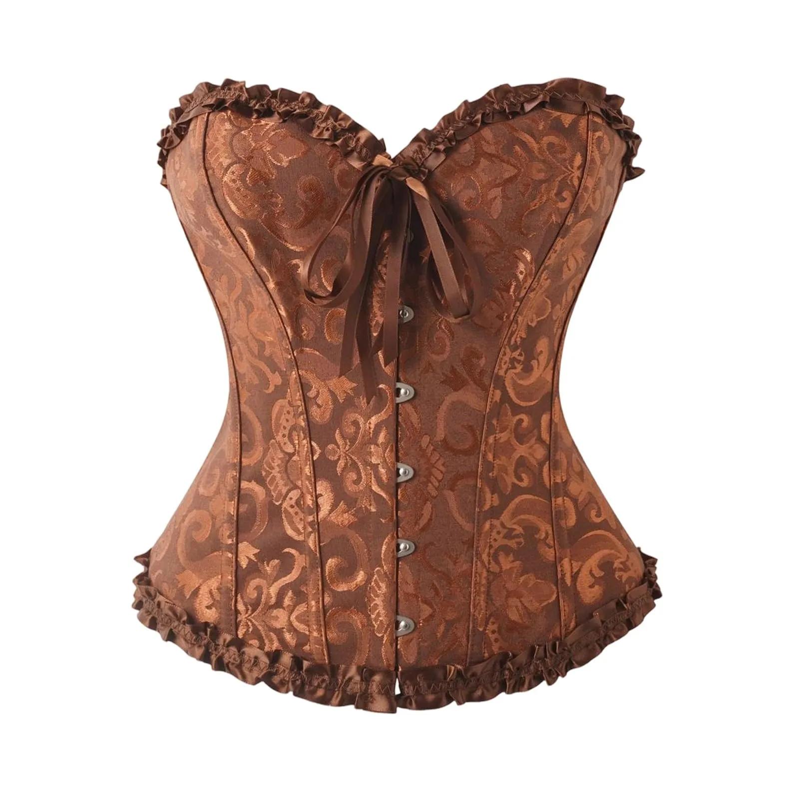 Corsetto da donna, nero, stile gotico, P marrone., L - immagine 3