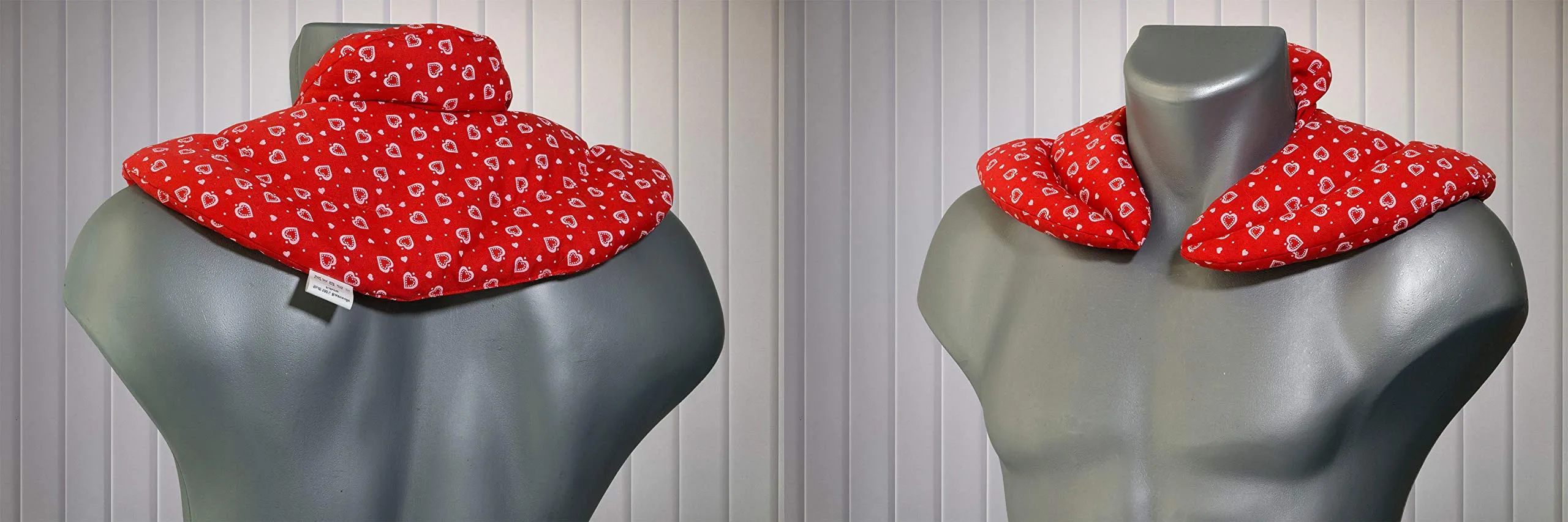 Cuscino del collo, cuori rosso Cuscino Semi di grano, terapia caldo e freddo - immagine 9