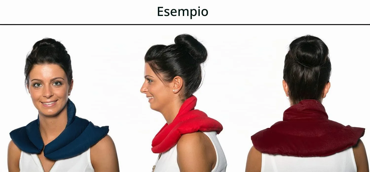 Cuscino cervicale con colletto, Rosso; Cuscino per collo, Cuscino termico – Un riscalda collo molto piacevole - immagine 6