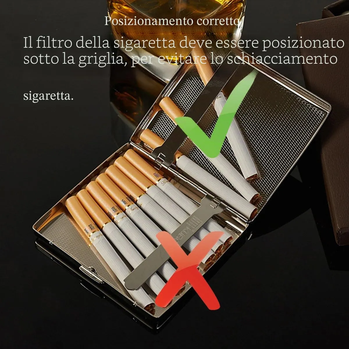 CaLeQi - Scatola Portasigarette in Acciaio Inossidabile di Alta Qualità - immagine 6