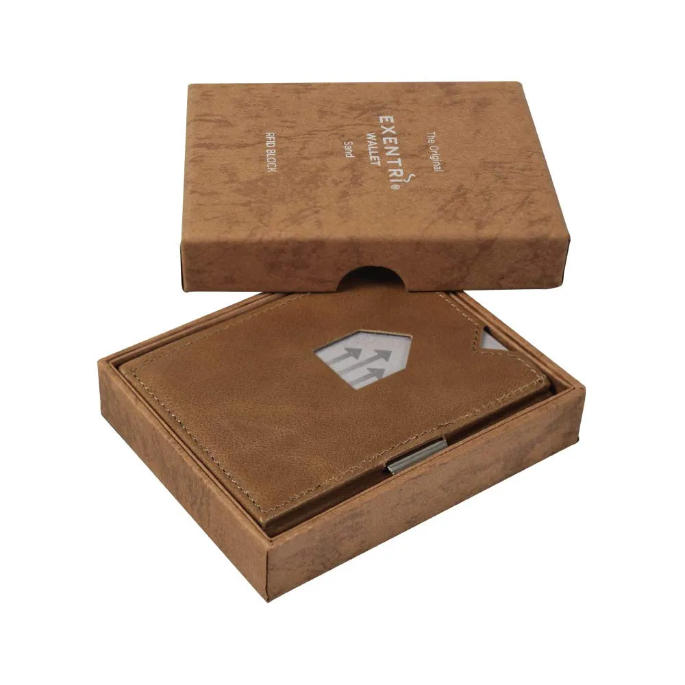 EXENTRI Portafogli tri-fold - Blocco RFID con clip di chiusura in acciaio inossidabile - immagine 4