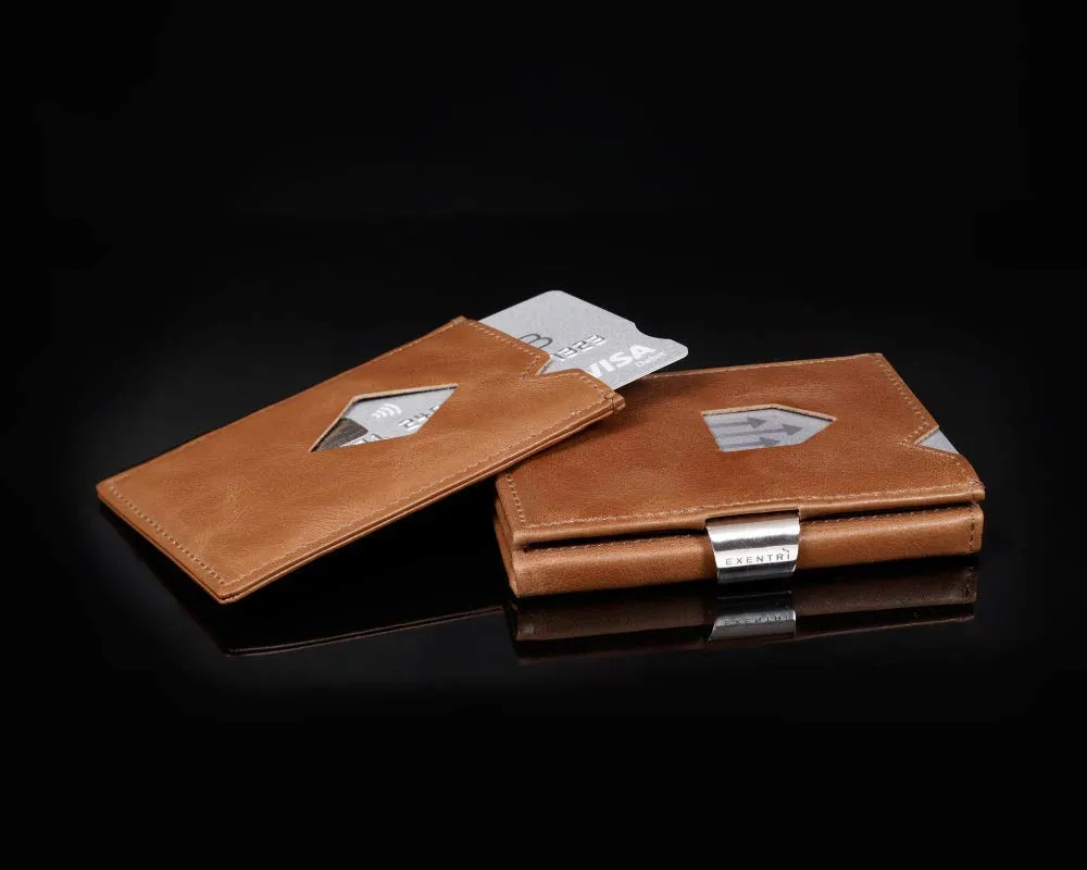 EXENTRI Portafogli tri-fold - Blocco RFID con clip di chiusura in acciaio inossidabile - immagine 8