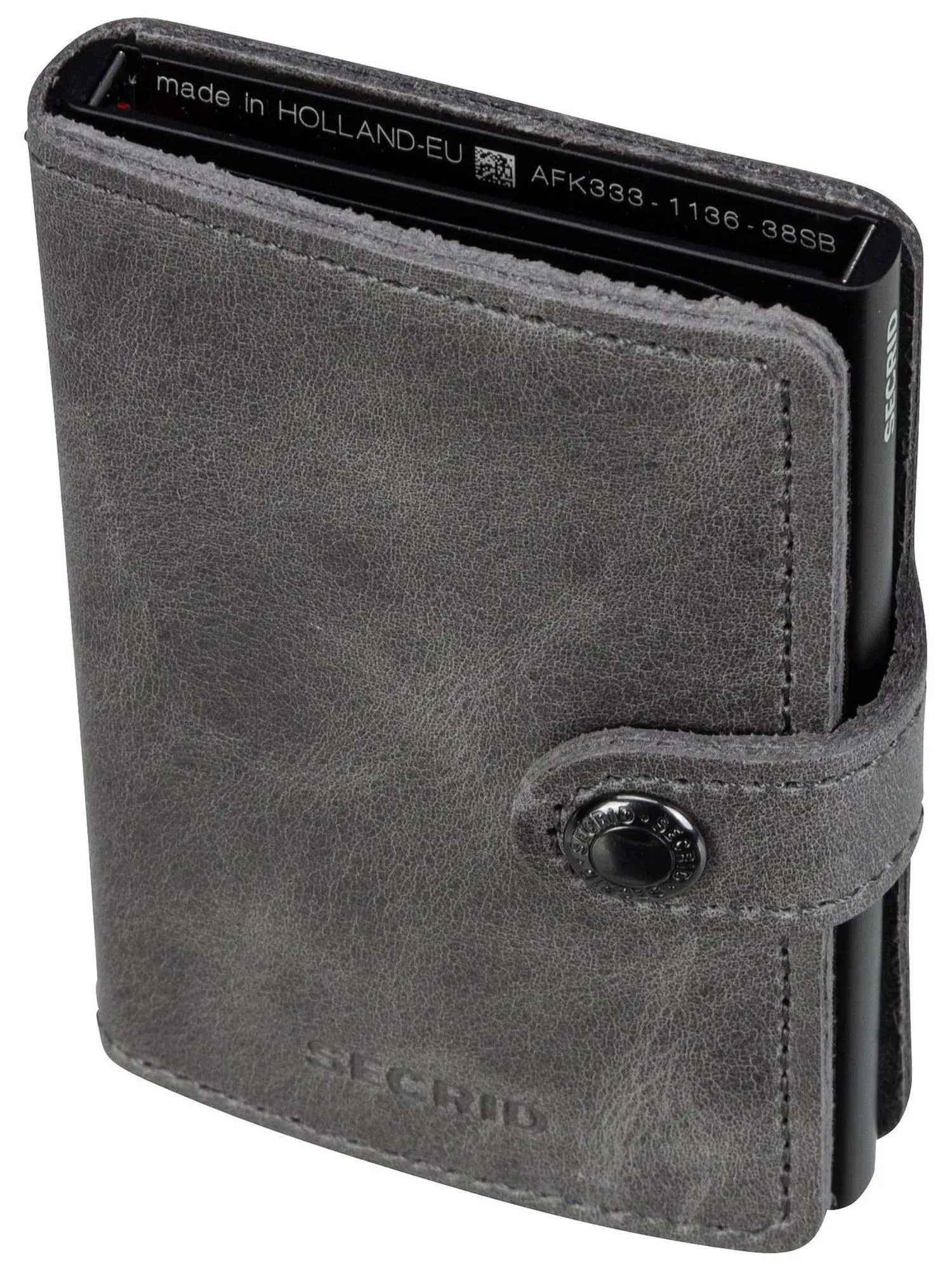 Secrid Il MiniWallet presenta delle dimensioni compatte, ma una grande capacità. Il rivestimento in pelle vintage esterno può contenere banconote, scontrini e tessere, mentre nel Cardprotector in allu - immagine 6
