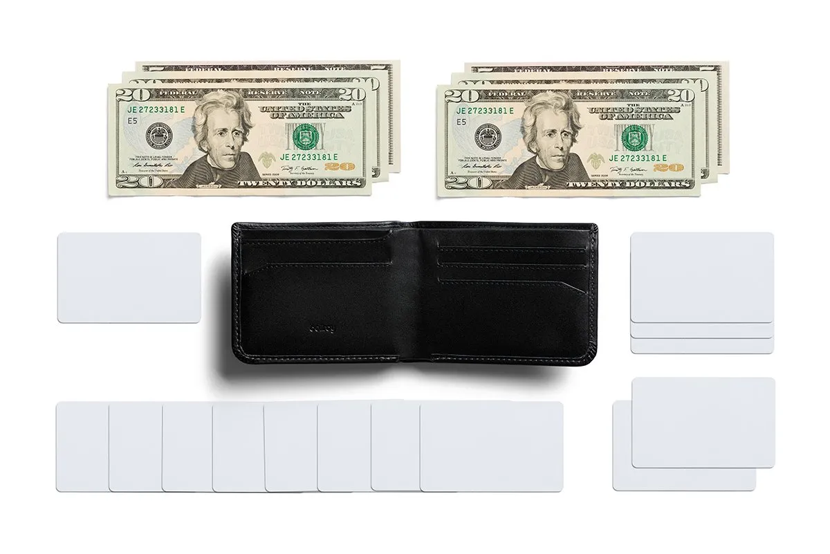 Bellroy Hide & Seek Wallet (sottile portafoglio in pelle, blocco RFID, da 5 a 12 carte con una sezione nascosta) - Black - immagine 9
