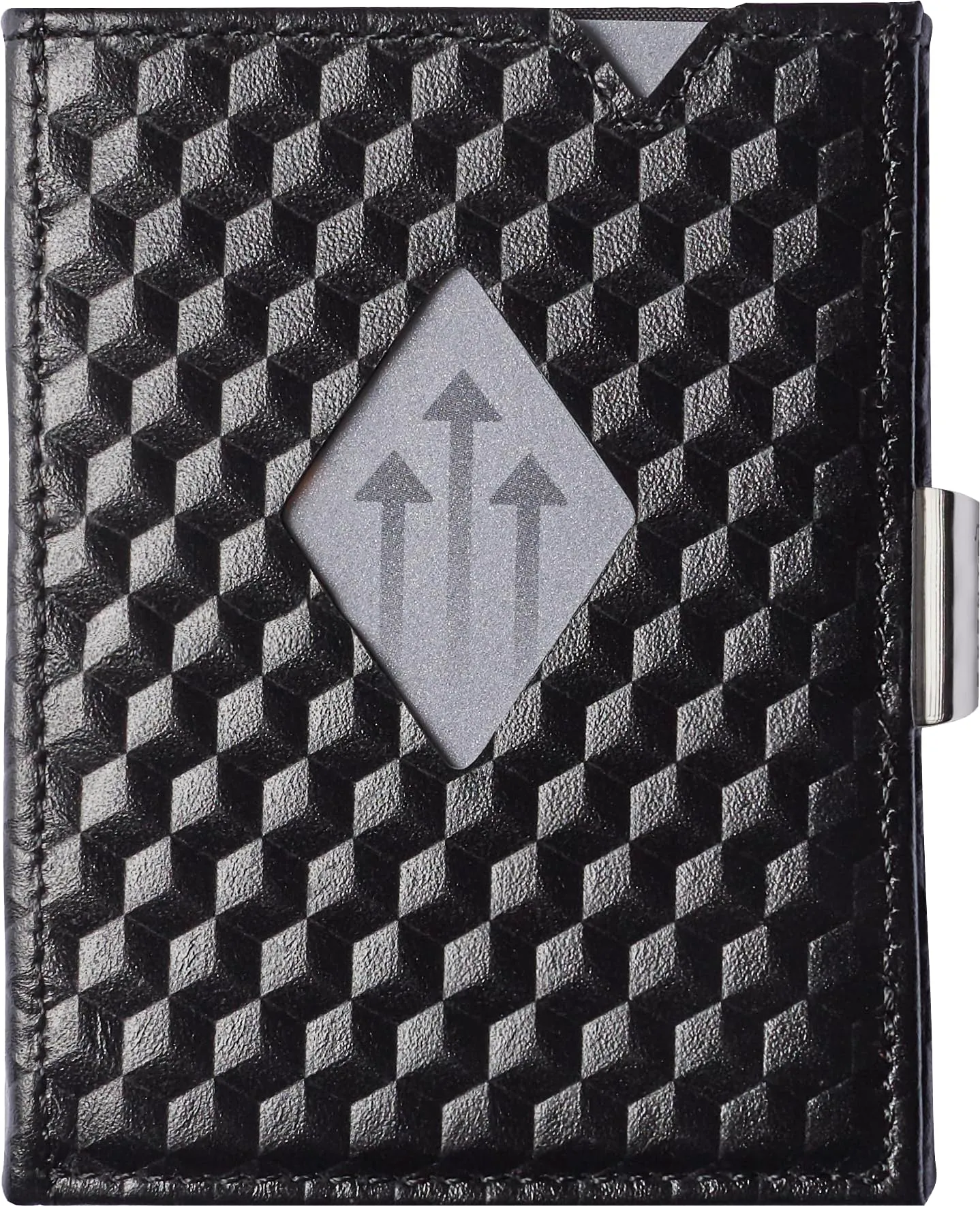 EXENTRI Portafogli tri-fold - Blocco RFID con clip di chiusura in acciaio inossidabile - immagine 3
