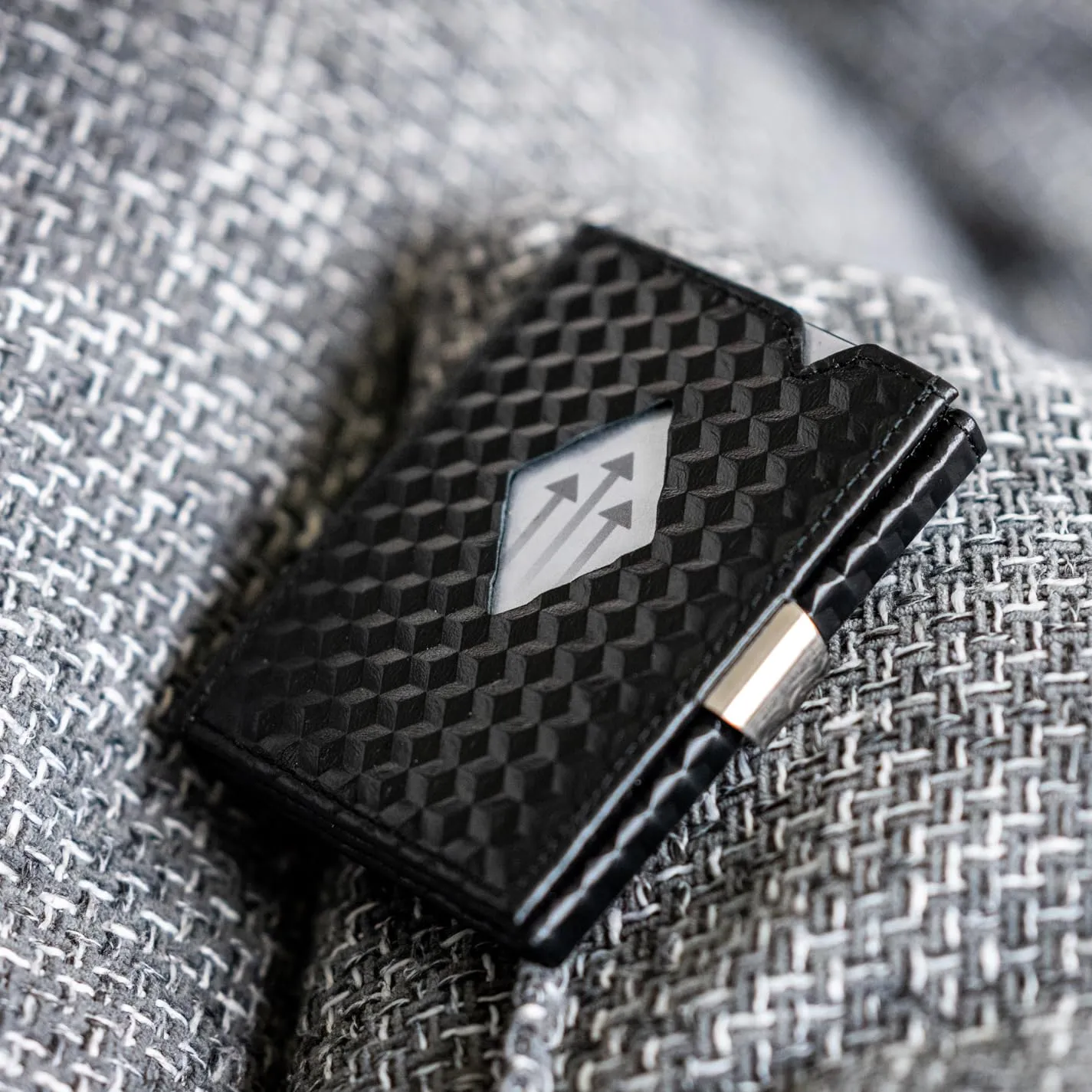 EXENTRI Portafogli tri-fold - Blocco RFID con clip di chiusura in acciaio inossidabile - immagine 6