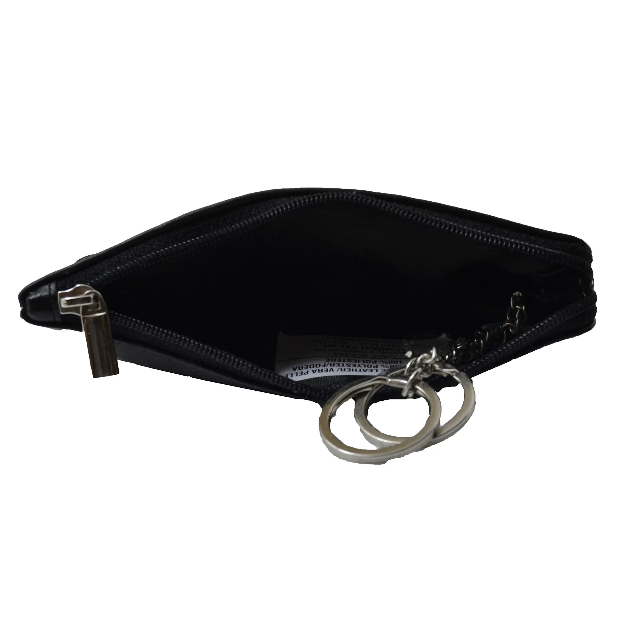 CONTE MASSIMO Portachiavi Per Uomo e Donna, Vera Pelle, 2 Tasche con Cerniera e Ganci, Con Scatola Regalo - immagine 4