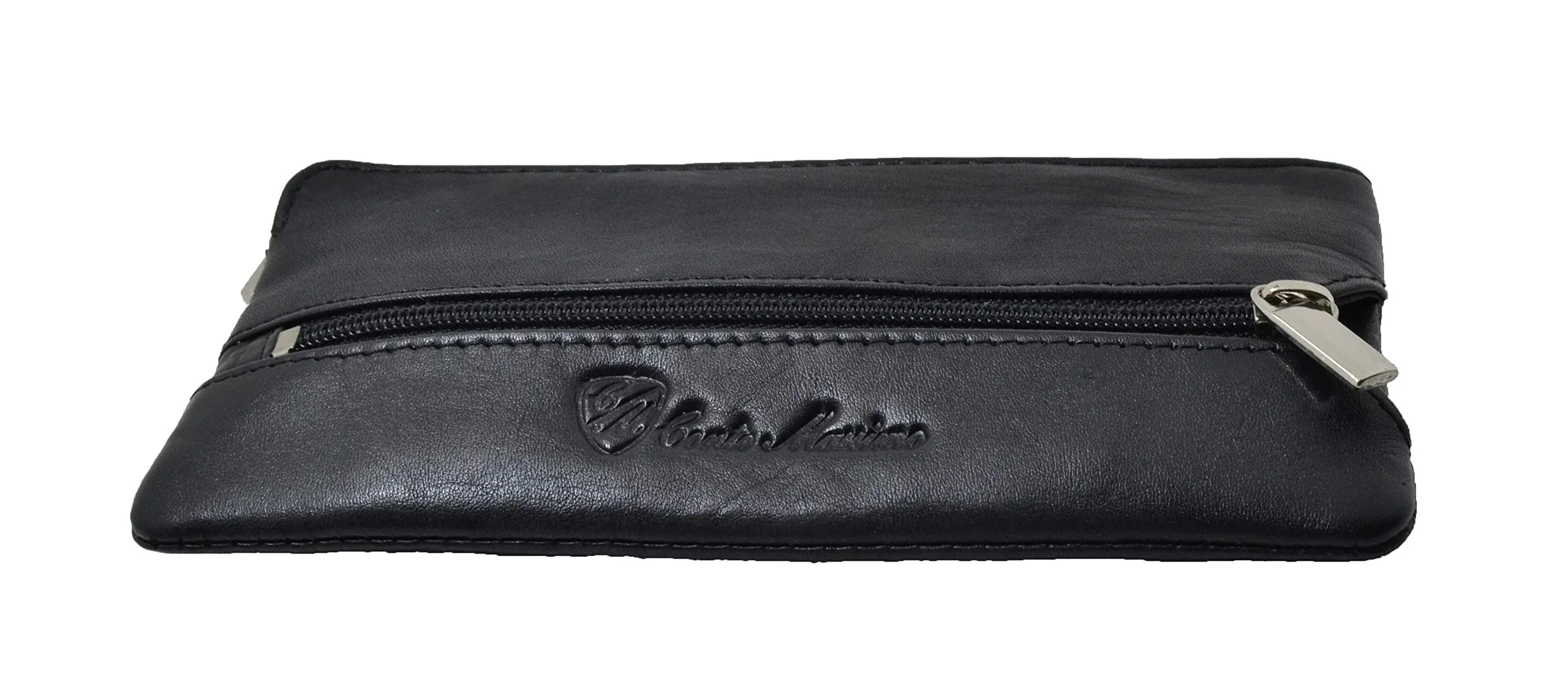 CONTE MASSIMO Portachiavi Per Uomo e Donna, Vera Pelle, 2 Tasche con Cerniera e Ganci, Con Scatola Regalo - immagine 9